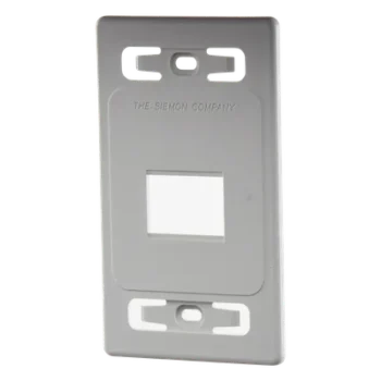 Placa de Pared Modular / 2 Salidas Single Gang / Termoplástico Blanco / MAX-Z-MAX-TERA