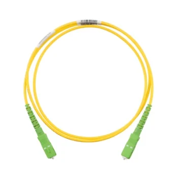 Jumper de Fibra Óptica / Monomodo OS2 9/125 / SC/APC-SC/APC Simplex / OFNR Riser / 5 m (16.40 pies) / Amarillo
