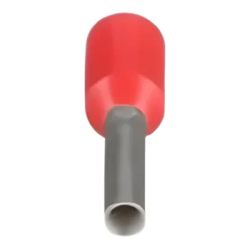 Férula Aislada / 8 AWG / 12 mm / Color Rojo DIN / Paquete 100 Piezas