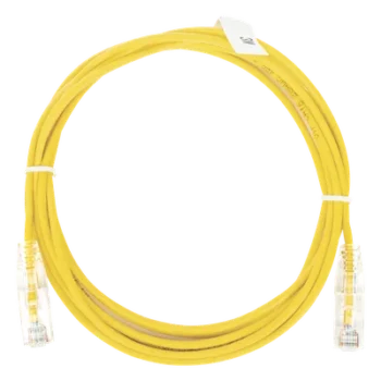 Cable de Parcheo Slim UTP Cat6 / 3 m (9.84 ft) / 28 AWG / Amarillo / 1 Gbps+