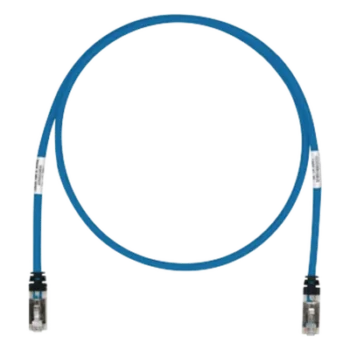 Patch Cord S/FTP Cat6A / 500 MHz / 0.30 m (1 ft) / 26 AWG / CM/LSZH / Azul