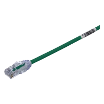 Cable de Parcheo UTP / Cat6A / 28 AWG Diámetro Reducido / CM-LSZH / 0.67 pies (8 pulgadas) / Verde