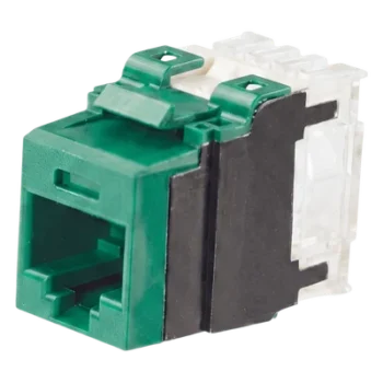 Jack Keystone / Cat 6A / 500 MHz / 110 Impacto / UTP / Verde / T568A-B