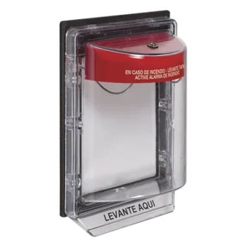 Cubierta Protectora con Alarma / Policarbonato Ultra Resistente / Alarma 95 a 105 dB / Montaje en Superficie / Interior y Exterior / Inviolable / Listado UL/ULC y FM