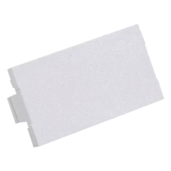 Módulo de Tapa Ciega / 1/3 de Espacio / Blanco Mate / ABS / 41.66 x 39.62 x 0.52 mm / 0.14 x 0.13 x 0.002 ft