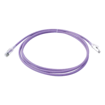 Patch Cord Cat6A S/FTP / CM-LS0H / 2.13 m (7 ft) / Blindaje 360° / Alta Densidad / Violeta