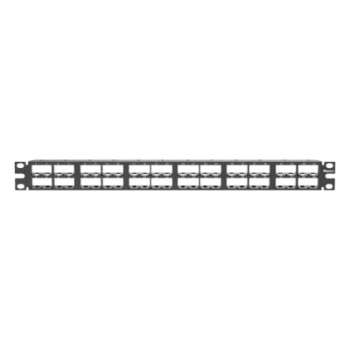 Panel de Parcheo Modular / 48 Puertos / 1 UR / Alta Densidad / Sin Blindaje / Rack 19 Pulgadas