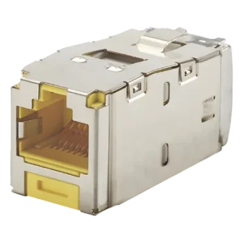 Conector Jack RJ45 Blindado / Categoría 6A / Estilo TG Sin Herramienta / 8P8C / PoE 100W / -10°C a 65°C