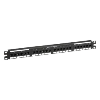 Panel de Parcheo de Impacto / Categoría 5e / 24 Puertos / 1UR / 19 Pulgadas / PoE 100W / T568A/B