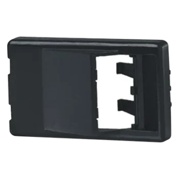 Placa de Mobiliario Modular / 2 Puertos Mini-Com / Salida Inclinada / 1.69 x 0.76 x 2.9 in / Negro