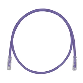 Cable de Parcheo Cat6 / UTP 28AWG / Diámetro 3.8 mm / 20 cm / Violeta / LSZH-CM / PoE hasta 48 cables en mazo