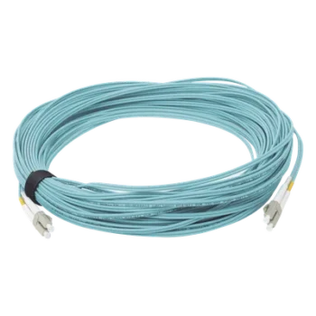 Jumper de Fibra Óptica / OM3 50/125 / LC-LC Duplex / OFNR / 30 m (98.43 pies) / Aqua