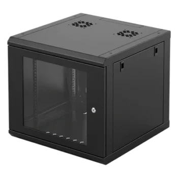 Gabinete de Pared / 6U Rack 19 in / Profundidad 635 mm (2.08 ft) / Cristal Templado / Carga 100 kg / Acero Reforzado