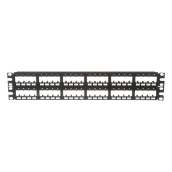 Panel de Parcheo Modular / 48 Puertos / 2UR / Montaje al Ras / Sin Blindaje / 19' Rack