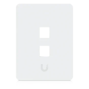 Placa Keystone Universal / 2 Puertos / Superficie Pintable / Montaje Vertical / 4 Piezas