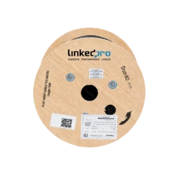 Cable de Fibra Óptica Drop Aéreo / Monomodo G.657A2 / 1 Hilo / Mensajero de Acero 1.0 mm / LSZH / 1 km (3280.8 ft)