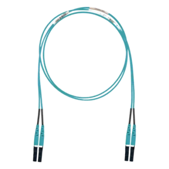 Jumper de Fibra Óptica Multimodo 50/125 OM3 / LC-LC Duplex / LSZH / 5 m (16.40 pies) / Aqua