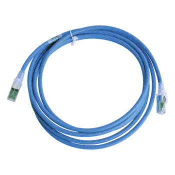 Patch Cord Cat6A S/FTP / CM/LS0H / 15.24 m (50 ft) / Blindaje 360° / Calibre 26 AWG / Color Azul