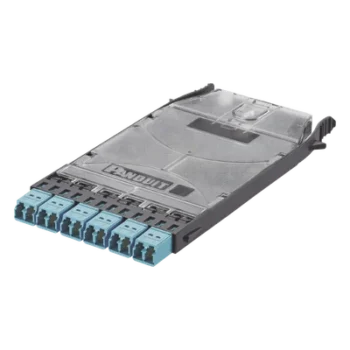 Cassette de Fibra Óptica / 6 Puertos LC Duplex / 12 Fibras OM3 / Alta Densidad / Color Azul