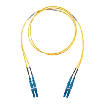 Jumper de Fibra Óptica / Monomodo 9/125 OS2 / LC-LC Dúplex / OFNR Riser / 25 m (82.02 pies) / Amarillo