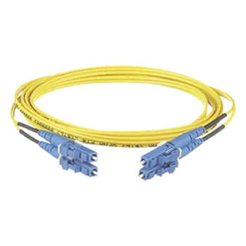 Jumper de Fibra Óptica / Monomodo OS2 9/125 / LC-LC Duplex / OFNR Riser / 12 m (39.37 pies) / Amarillo