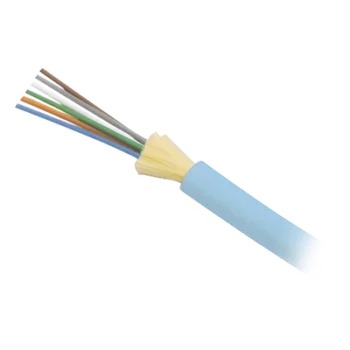 Cable de Fibra Óptica / 6 Hilos / OM3 50/125 µm / Tight Buffer 900 µm / Dieléctrico / Plenum OFNP / 1 Metro (3.28 Pies)