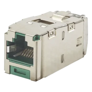 Jack RJ45 Blindado / Cat 6A / Estilo TG Sin Impacto / PoE 100W / Verde