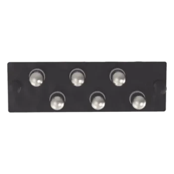 Placa Acopladora de Fibra Óptica / 6 Conectores ST Simplex / Monomodo OS1/OS2 / Diseño Modular