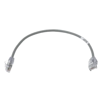 Cable de Parcheo Cat6 / UTP 28AWG / Diámetro Reducido 3.8 mm / 0.30 m (1 Pie) / Gris / LSZH-CM / PoE++