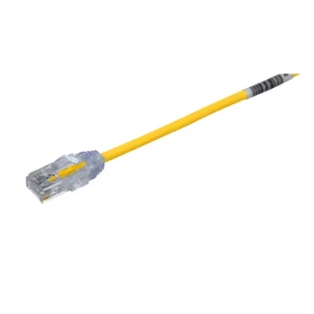 Cable de Parcheo UTP / Cat6 / 28AWG / 4.57 m (15 pies) / Amarillo / Diámetro 3.8 mm / PoE++ / -10 a 75°C