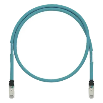 Patch Cord Cat6A Industrial 600V / Blindado SF/UTP / 26 AWG / 2.5 m (8.20 ft) / Aqua