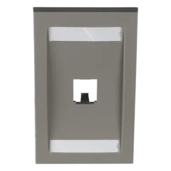 Placa de Pared Vertical / 1 Puerto Mini-Com / 69.8 x 114.3 mm / 2.75 x 4.5 pulg. / Color Gris / Perfil Elevado Ejecutivo