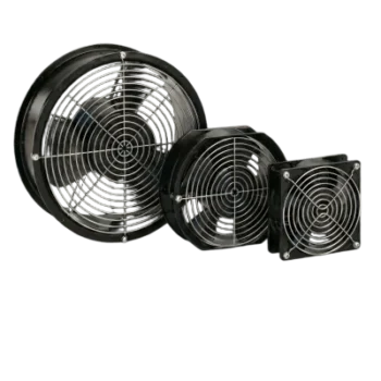 Ventilador Axial Compacto / 6 Pulgadas (152 mm) / 115VAC / 240 CFM / 407 m³/h / 70°C Máx / Acero Negro / 50,000 Horas