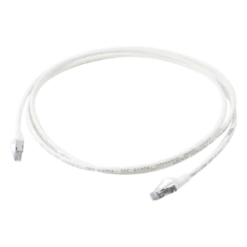 Patch Cord Cat6A Blindado S/FTP / 28 AWG / 2.13 m (7 ft) / Diámetro Reducido / Color Blanco