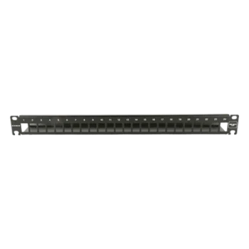 Patch Panel 10G MAX UTP / 24 Puertos Vacíos / 1U Rack 19" / Compatible Z-MAX® y UltraMAX™ / Color Negro / Administrador de Cable Integrado