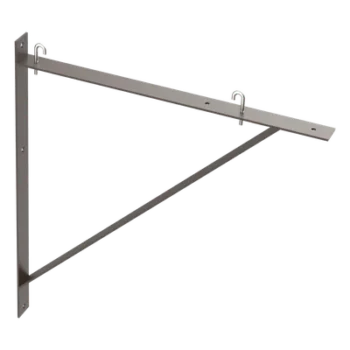 Kit de Soporte Triangular a Pared / Para Escalerillas de 15, 18 y 24 in (381, 457 y 610 mm) / Acero al Carbono Suave / Acabado en Polvo RAL 9005 / Incluye J-Bolt Kit / Espesor 5 mm