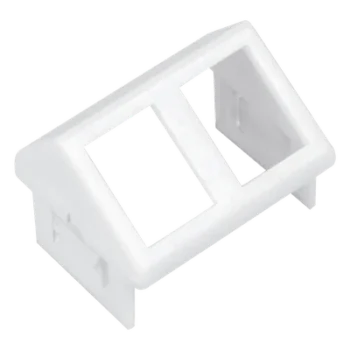 Adaptador de Placa de Pared / 2 Salidas / Angulado / Compatibilidad TERA y UTP MAX / Blanco