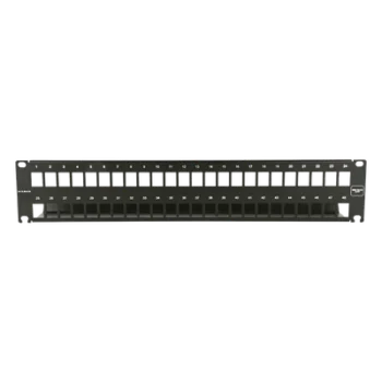Patch Panel 10G MAX UTP / 48 Puertos Vacíos / 1U Rack 19" / Compatible Z-MAX y UltraMAX / Color Negro / Administrador de Cable Integrado
