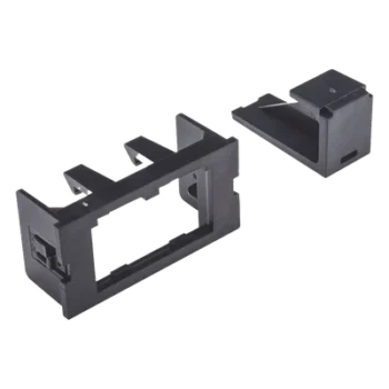 Adaptador de Módulos / 2 Puertos Mini-Com / Salida Plana / PVC / 47.75x18.28x23.87 mm / 1.88x0.72x0.94 pulg
