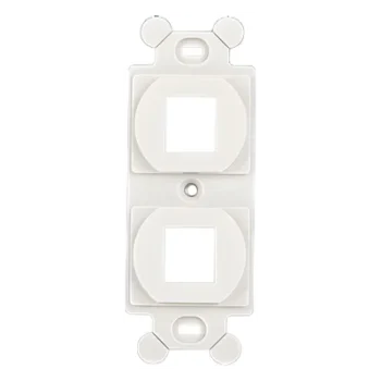 Marco de Módulo Dúplex / 2 Espacios Keystone / Placas NEMA 106 / ABS / 4.10' x 3.28' / Blanco Mate