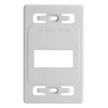 Placa de Pared Modular / 3 Salidas / Single Gang / Color Blanco / Compatibilidad MAX, Z-MAX Blindados y TERA