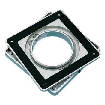 Base Giratoria para Pedestal HMI / Rotación 350° / 4 x 4 in / Carga 45.4 kg (100 lb) / Perfil 27 mm / Apertura Central para Cableado