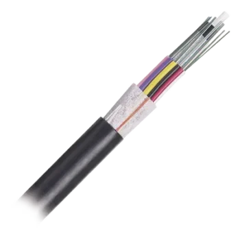 Cable de Fibra Óptica / 12 Hilos / OSP Planta Externa / Dieléctrico / OM4 50/125 / MDPE / 3.28 pies