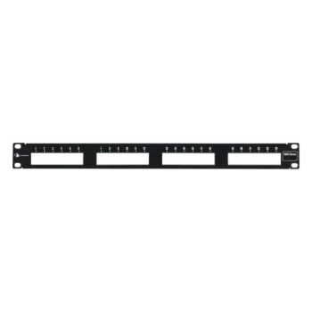 Patch Panel / 24 Puertos / Plano / 1UR / Aluminio Cepillado / 44.5mm (1.75')