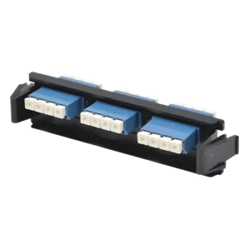 Placa Acopladora de Fibra Óptica / 12 Fibras Monomodo / 6 Conectores LC/UPC Duplex / Diseño Quick-Pack / Alta Densidad / Azul