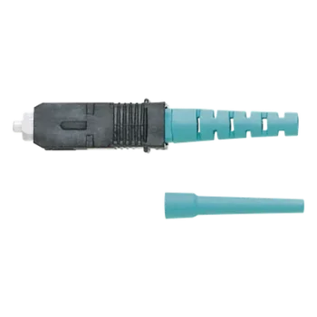 Conector de Fibra Óptica SC Simplex / Prepulido / Multimodo 50/125 OM3/OM4 / Pérdida 0.3 dB / Cerámica Zirconio / Aqua