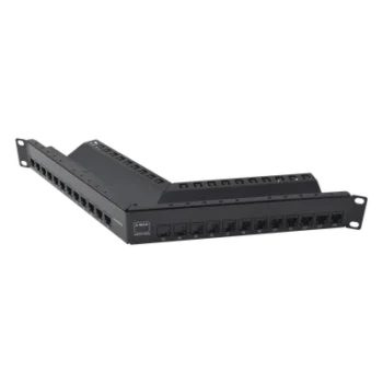 Patch Panel / 24 Puertos / Blindado Cat 6A / Angulado / 1UR