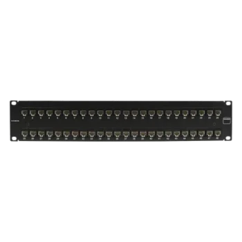 Patch Panel / UTP Cat5e / 48 Puertos / Plano / 2U / 19" Rack / -10 a 60 °C / UL94 V-0