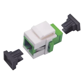 Acoplador de Fibra Óptica / Monomodo / SC/APC Simplex a SC/APC / Keystone / ABS