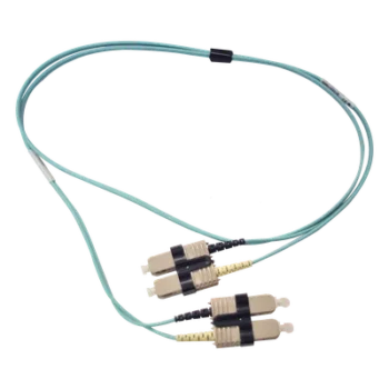 Jumper de Fibra Óptica Multimodo / 50/125 OM3 / SC-SC Duplex / OFNR / Aqua / 1 Metro (3.28 Pies)